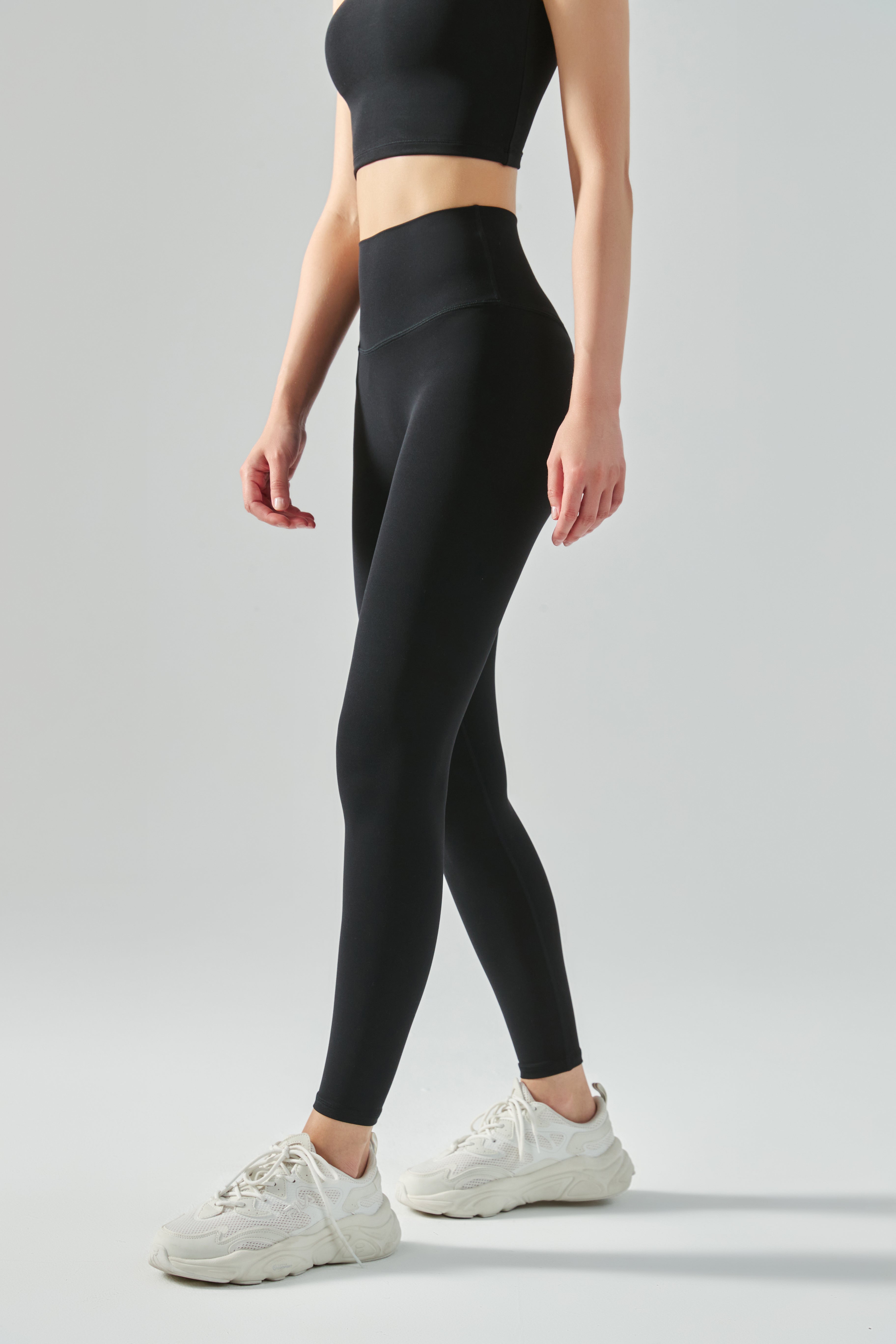 Ribbed Seamless High Waisted Full-Length Leggings-bright blue – Bodied  Clothing